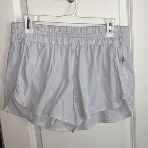 White Lululemon Tracker 4” Shorts